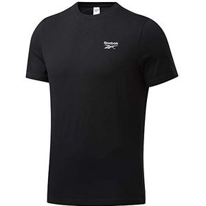 Reebok CL F Small Vector T-shirt, uniseks, volwassenen, zwart, XS