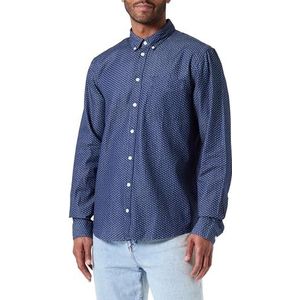 CASUAL FRIDAY Cfanton Ls Bd Indigo AOP Shirt voor heren, 194013/Dark Navy, S