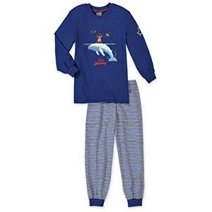 Schiesser Jongenspak lange tweedelige pyjama, blauw (800), 98 cm