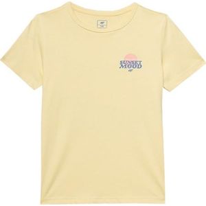 4F JUNIOR T-shirt M1136 Light Lemon 158 voor kinderen, Lichte citroen, 158