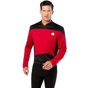 Rubie's 888979M Captain Picard Deluxe Uniform Star Trek fantasiejurk voor volwassenen, heren, rood, M