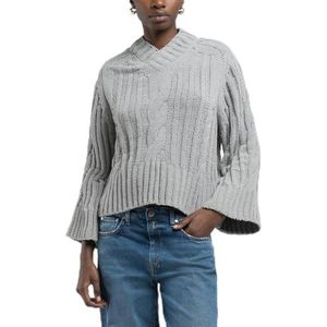 Replay dames cropped trui, 605 City Grey, L