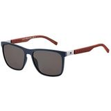 Tommy Hilfiger TH 1445/S Mannenzonnebril, blauw (Blue Burgundy), 57