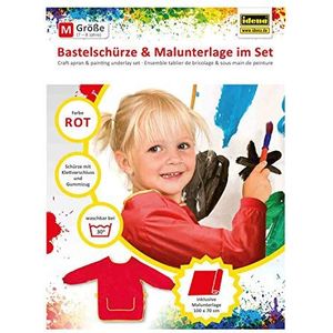 Idena - knutselschort 7-8 Jahre (Malunterlage Set) rood