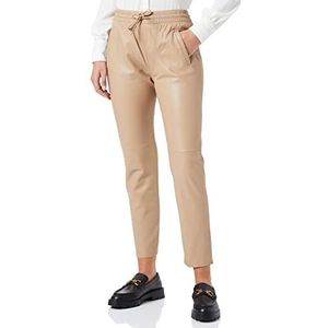 Harembroek - Effen - Leer - Slimfit - Mid Waist