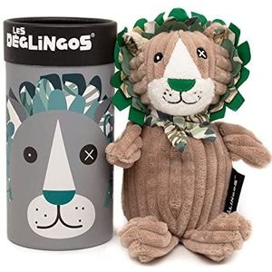 Les Déglingos • Doudou Baby • Jélékros Le León | Simply Little Lion pluche dier met geschenkdoos | ultra zacht | vanaf de geboorte 22 cm | bruin | meisjes en jongens | gerecyclede vulling