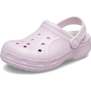 Crocs Uniseks kinderen Ralen Lined Clog K houten schoen, Ballerina Pink Oatmeal, 22/24 EU