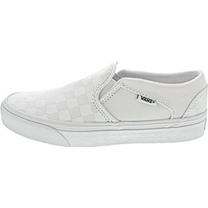Vans Asher Dames Lage Top Sneakers, Wit Dambord Wit W51, 40.5 EU