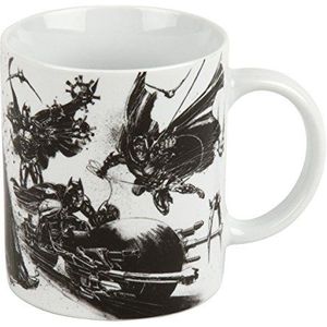 Könitz koffiemok BATMAN Drawing Dark Knight in geschenkdoos beker, porselein, wit, 11x8x9,2 cm