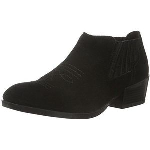 VERO MODA Dames Vmwestern Leather Low Chelsea boots, zwart, 37 EU