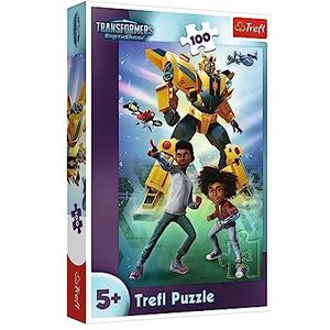 Trefl - Transformers: EarthSpark, Transformers-Team - Puzzel 100 Elementen - Kleurrijke Puzzels met Sprookjesfiguren, Transformers, Creatief Vermaak, Leuk voor Kinderen vanaf 5 Jaar