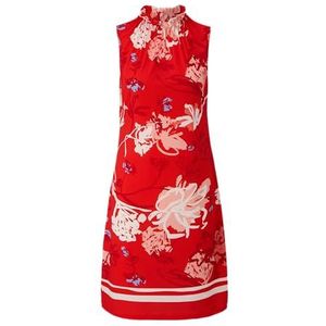 s.Oliver BLACK LABEL Jersey jurk voor dames met allover patroon, rood 30f1, 36