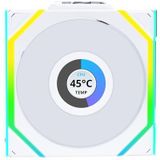 Lian Li Uni Fan SL - LCD Wireless 120 - ARGB-ventilator - Wit - 1,6-inch LCD-scherm