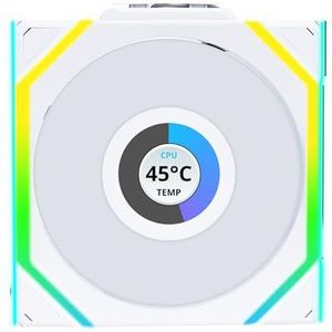 Lian Li Uni Fan SL - LCD Wireless 120 - ARGB-ventilator - Wit - 1,6-inch LCD-scherm