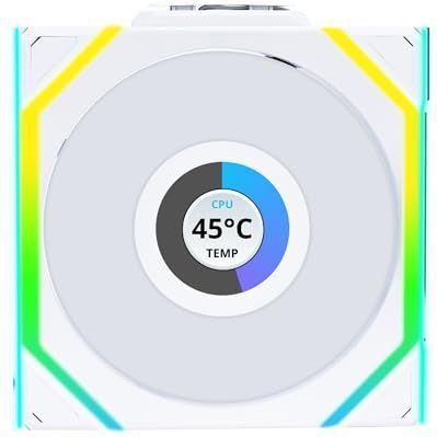 Lian Li Uni Fan SL - LCD Wireless 120 - ARGB-ventilator - Wit - 1,6-inch LCD-scherm