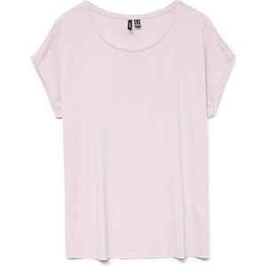 VERO MODA Dames Vmlava Glitter Ss Top Stripe Ga JRS Noos, Pink-a-boo, S