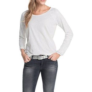 edc by ESPRIT dames shirt met lange mouwen stof mix tee 124CC1K028