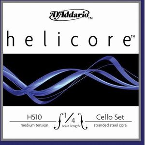 D'Addario H510-1/4M Helicore Cello snarenset meervoudig gedraaide stalen kern 1/4 medium