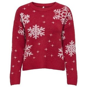 Onlxmas - Gebreide Pullover - O-hals - Lange Mouwen - Regular Fit