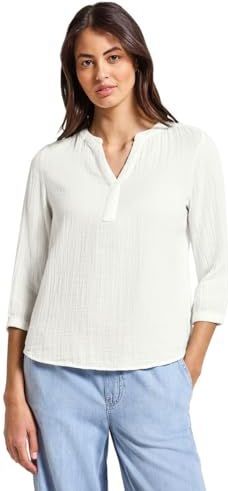 Street One Dames mousseline tuniek, off-white, 44