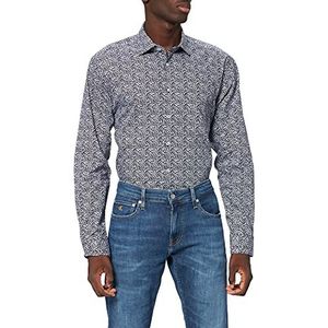 Seidensticker Businesshemd voor heren, regular fit, strijkvrij, Kent-kraag, lange mouwen, 100% katoen, donkerblauw, 38