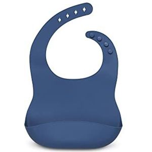 Jollein 029-007-66035 Silicone Bib 26 x 21 cm Blue