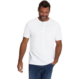 JP 1880, Henley Basic 1, grote maten, wit, 3XL