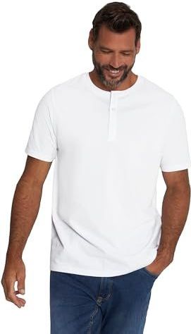 JP 1880, Henley Basic 1, grote maten, wit, 3XL
