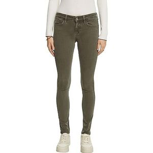 ESPRIT Broeken voor dames, Kaki Groen, 25W / 34L