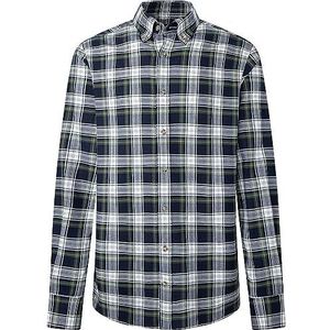 Hackett London Heritage Tartan Shirt voor heren, Groen (Groen/Navy), XL