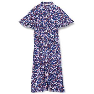 VIRUMA FI S/S MIDI Shirt Dress/R, Mazarine Blue/Aop:fi, 38
