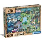 Clementoni Puzzels voor volwassenen - Disney Maps 101 Dalmatians, High Quality Collection Legpuzzel 1000 Stukjes, 14-99 jaar - 39665