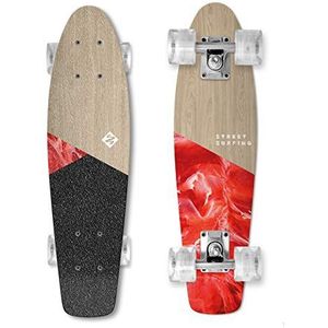 Street Surfing Cruiser Beach Board Hout, Unisex skateboard, Zwart, One Size - 05-06-003-6