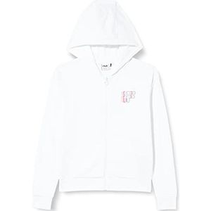 FILA Sweatshirt met capuchon voor meisjes, Stralen Graphic Logo, wit (bright white), 146/152 cm