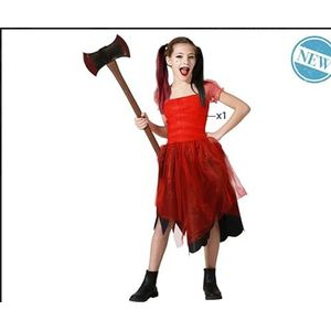 Atosa Harlekijn kostuum, rode jurk, meisjes, kinderen, 3 tot 4 jaar