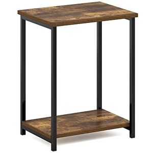 Furinno Metalen frame eindtafel, ontworpen hout, Amber grenen, 1-pack