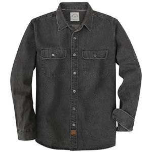 Dubinik - Denim Overhemd - Blauw - Lange Mouwen - Regular Fit - Werkoverhemd