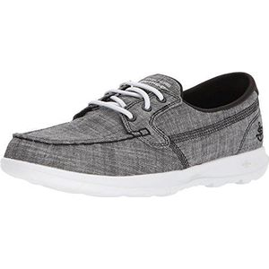 Skechers Dames Go Walk Lite-15433 brede bootschoen, VS, Zwart/Wit, 40 EU