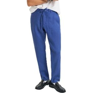 Relaxed Linen DS Broeken, Rich Blue., M