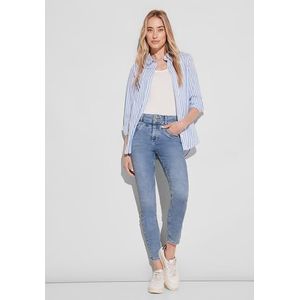 Street One Dames Jeans Slim en High, Bright Indigo Wash, 25W x 26L