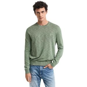 Linnenblend - C-hals - Kalamata Green - Tricottops