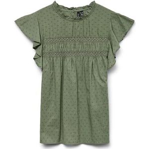 VERO MODA VMTRINE SL Lace Top WVN, Hedge Green, M