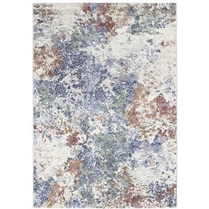 Elle Decor laagpolig tapijt Fontaine Fontaine 80x150 cm crèmeblauw.