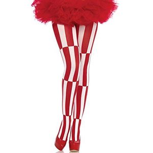 Leg Avenue - 7904 - Panty - Wit Rood - Ondoorzichtig Gestreept met Optisch Illusie-effect