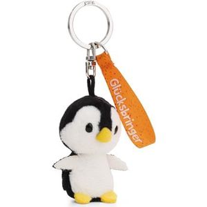 NICI 61338 Sleutelhanger, pinguïn, geluksbrenger, 5 cm, zwart, pluche metgezel, knuffeldierhanger met sleutelring voor sleutelhanger, sleutelhanger en sleutelhouder
