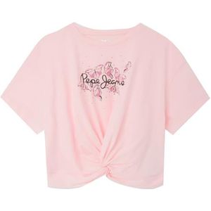 Pepe Jeans Quindara T-shirt voor meisjes, roze (roze), 8 jaar, roze (roze), 8 Jaren