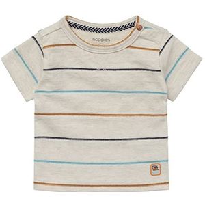 Noppies Baby Babyjongens jongens T-shirt met korte mouwen gestreept Huaihua T-shirt, RAS1202 Oatmeal-P611, 50