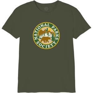 National Park T-shirt voor jongens, Kaki, 8 Jaren