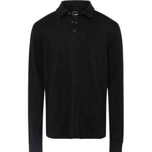 BRAX Style Pirlo Cotton Liquid Interlock Poloshirt van hoogwaardige jersey-kwaliteit, zwart, S