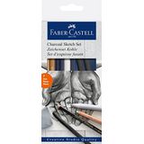 Houtskoolset Faber-Castell 7-delig